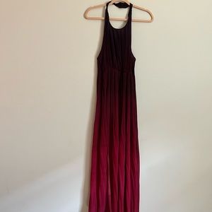 Purple + Pink Ombré Halter Goddess Dress